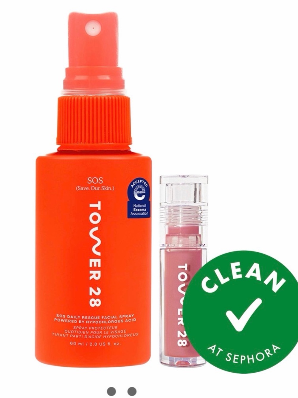 NWT Tower 28 Everyday Must Duo - shineon lip jelly / sos daily rescue spray